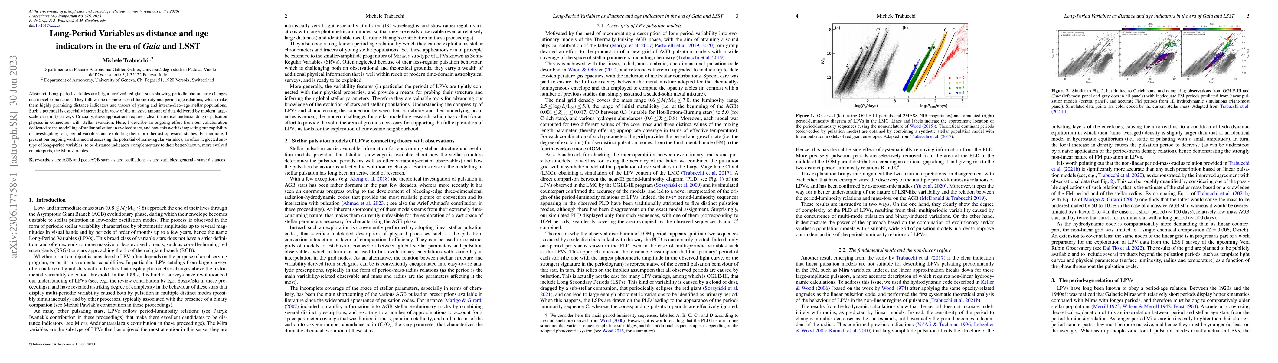 Thumbnail for Long-Period Variables as distance and age indicators in the era of Gaia
  and LSST
