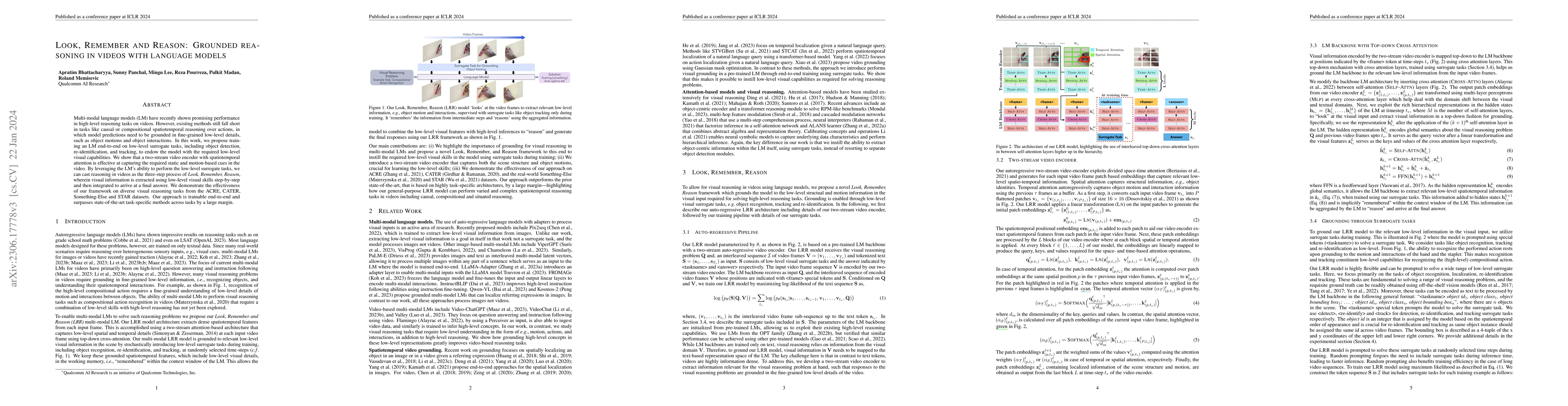 Thumbnail for Look, Remember and Reason: Grounded reasoning in videos with language
  models