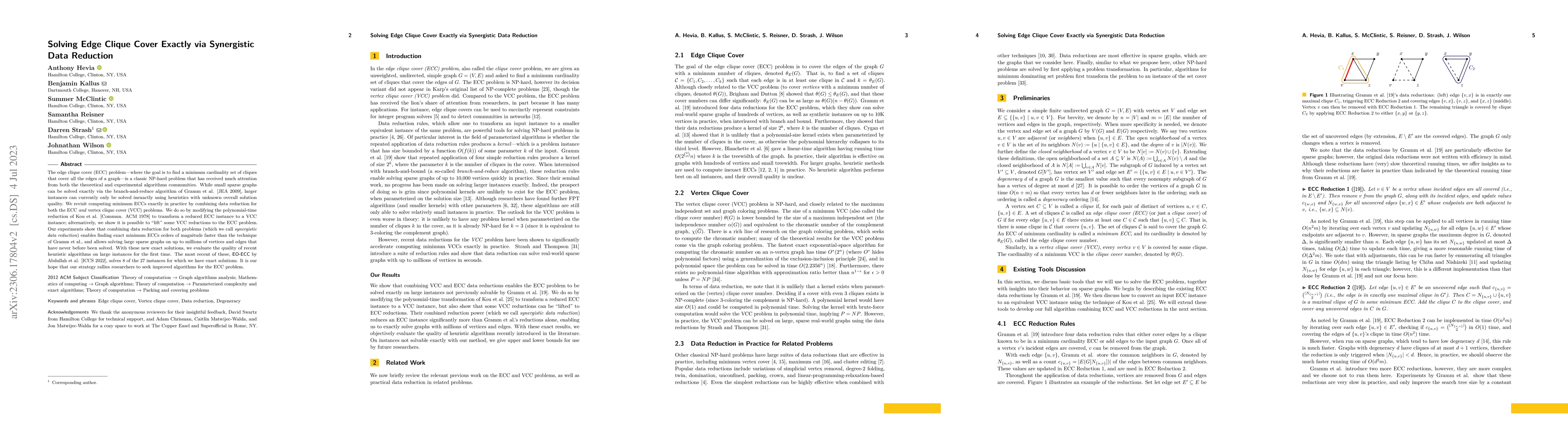 Thumbnail for Solving Edge Clique Cover Exactly via Synergistic Data Reduction