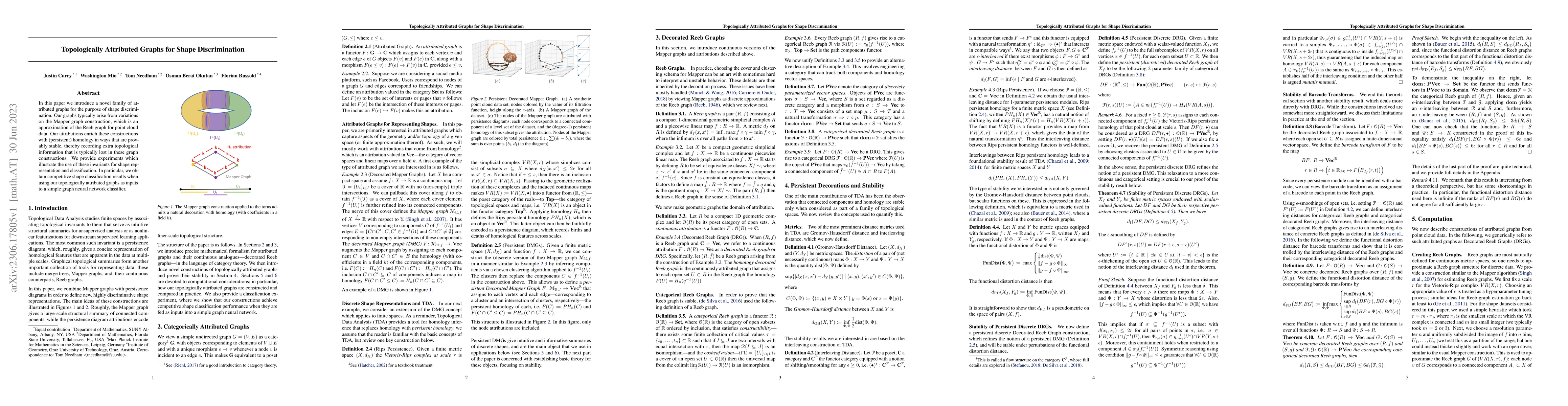 Thumbnail for Topologically Attributed Graphs for Shape Discrimination