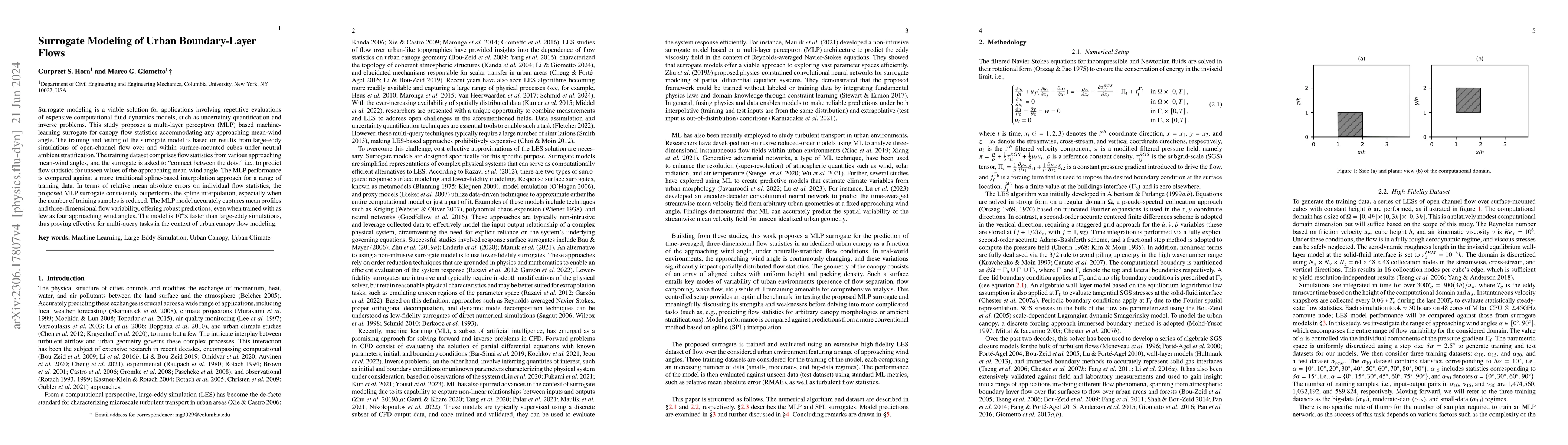 Thumbnail for Surrogate Modeling of Urban Boundary-Layer Flow
