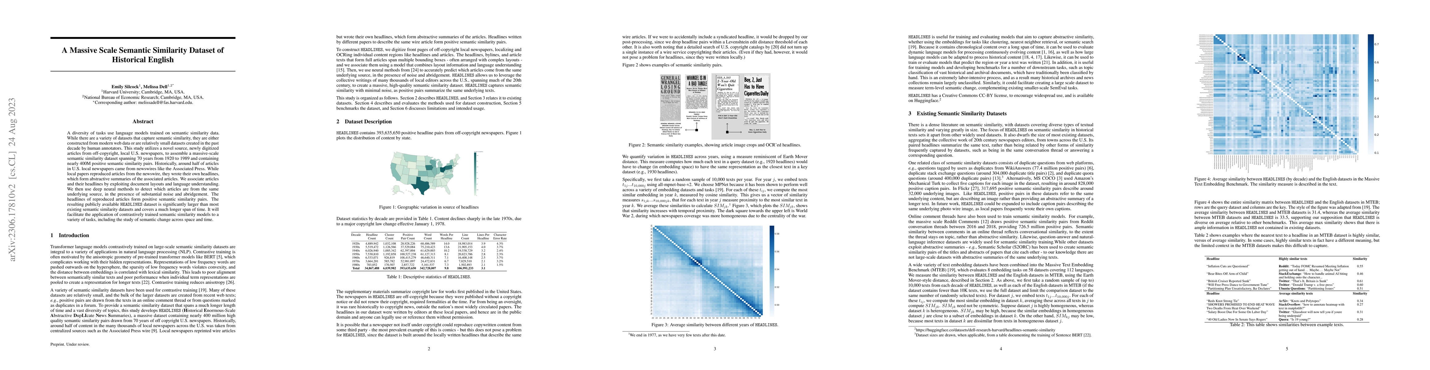 Thumbnail for A Massive Scale Semantic Similarity Dataset of Historical English