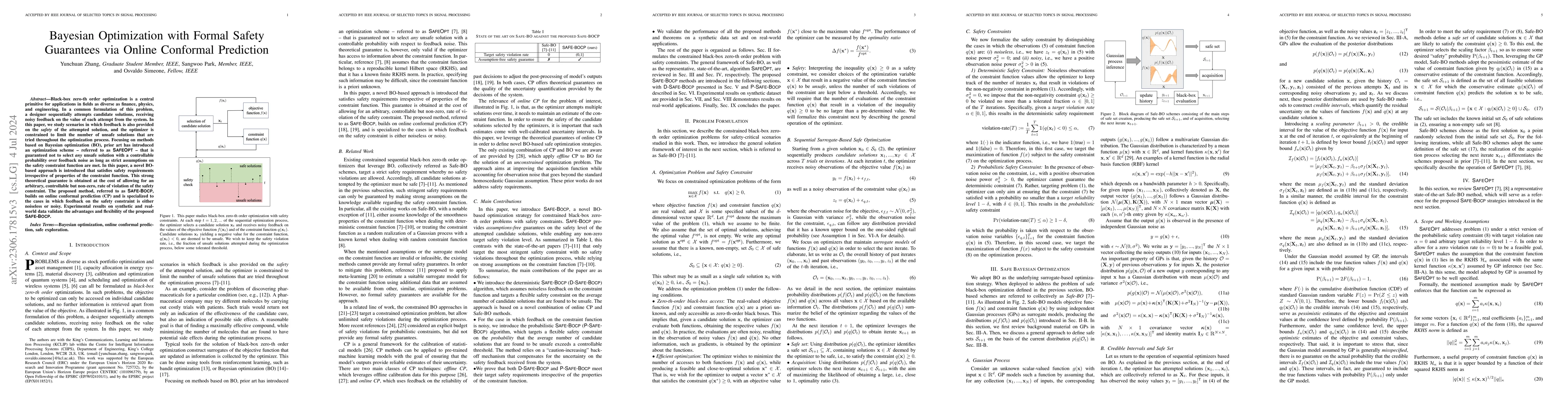 Thumbnail for Bayesian Optimization with Formal Safety Guarantees via Online Conformal
  Prediction