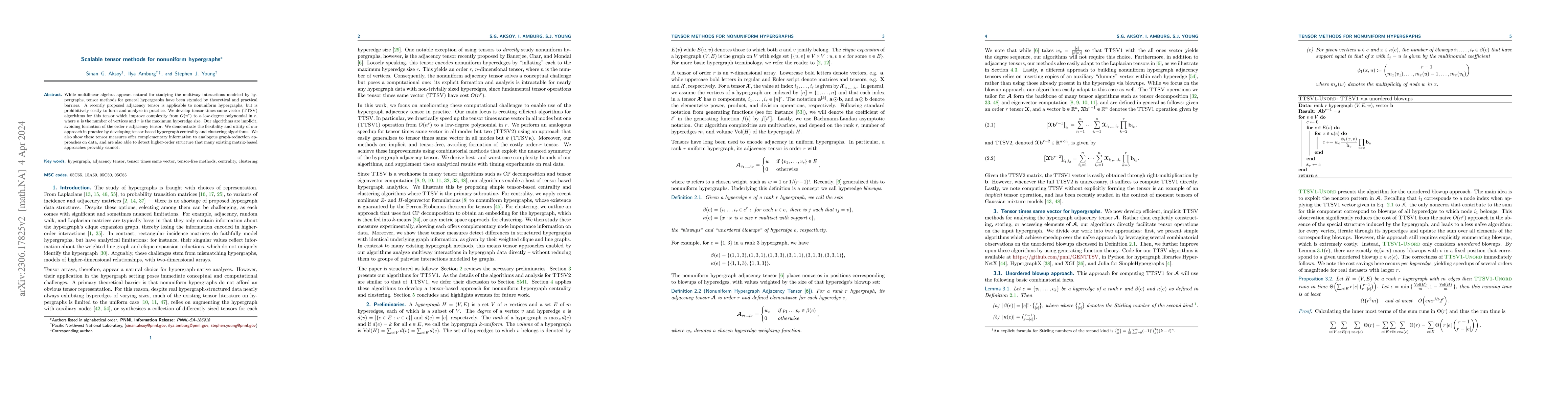 Thumbnail for Scalable tensor methods for nonuniform hypergraphs