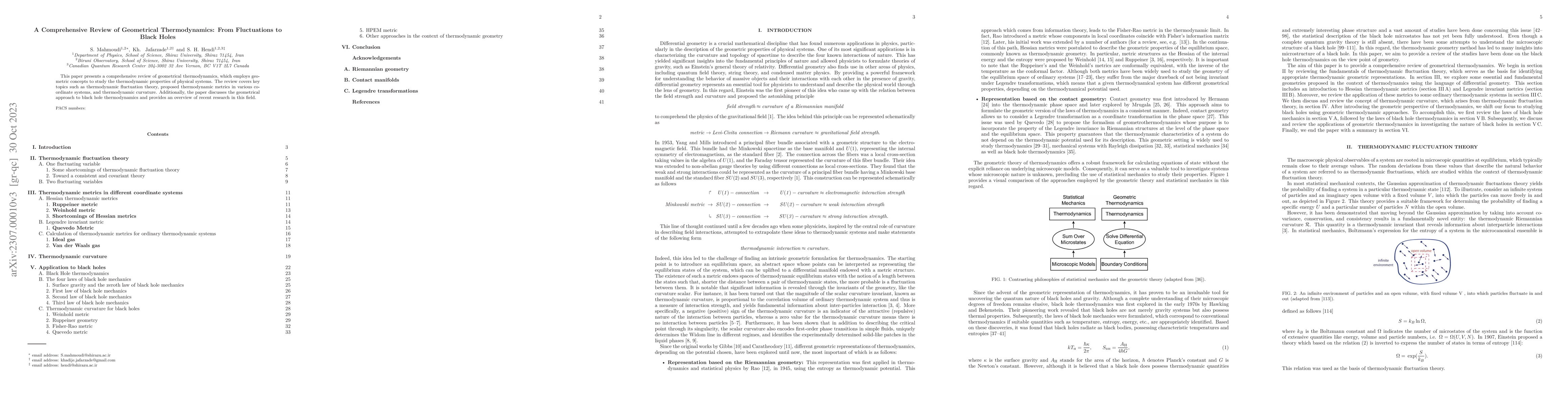 Thumbnail for A Comprehensive Review of Geometrical Thermodynamics: From Fluctuations
  to Black Holes