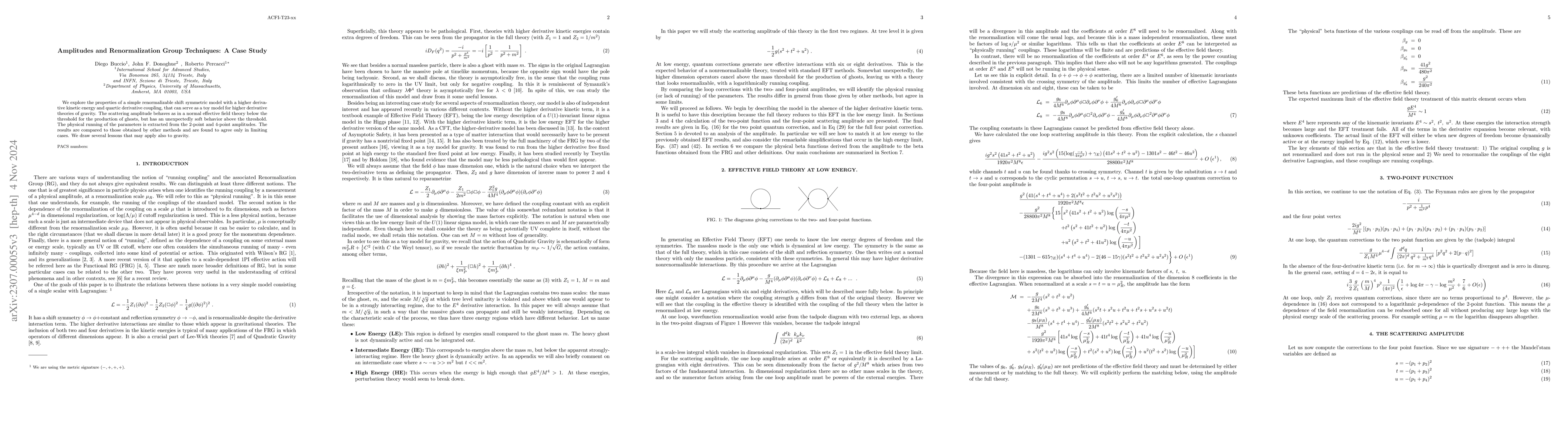 Thumbnail for Amplitudes and Renormalization Group Techniques: A Case Study