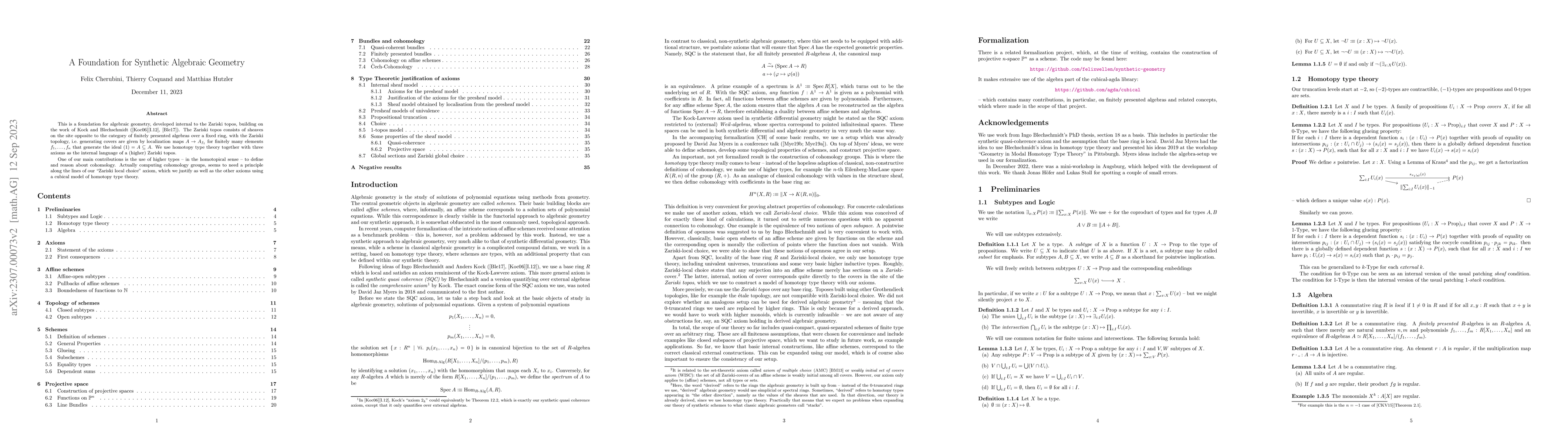 Thumbnail for A Foundation for Synthetic Algebraic Geometry