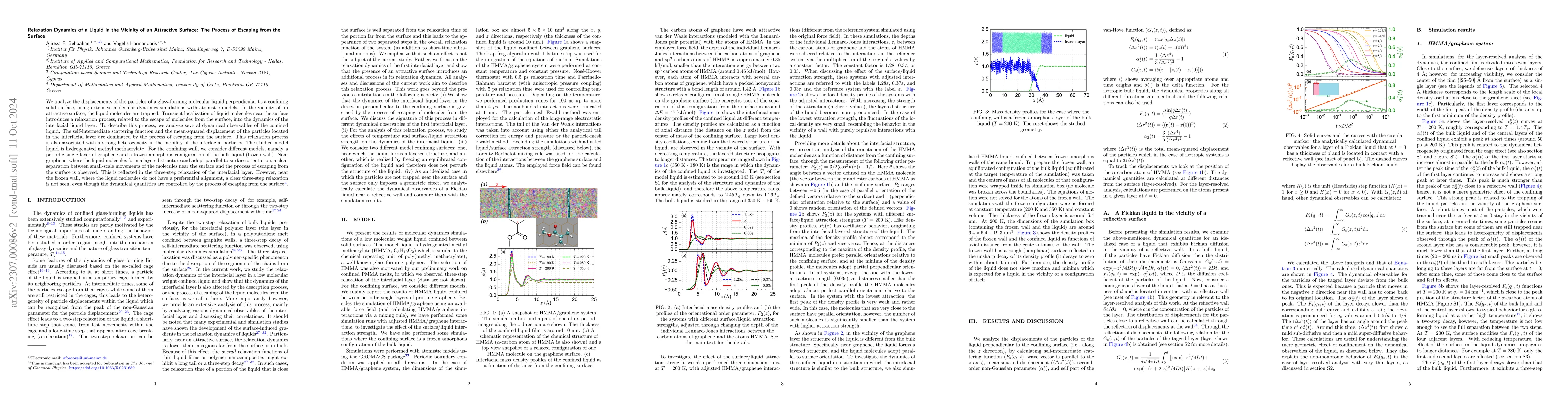 Thumbnail for Relaxation Dynamics of a Liquid in the Vicinity of an Attractive
  Surface: The Process of Escaping from the Surface