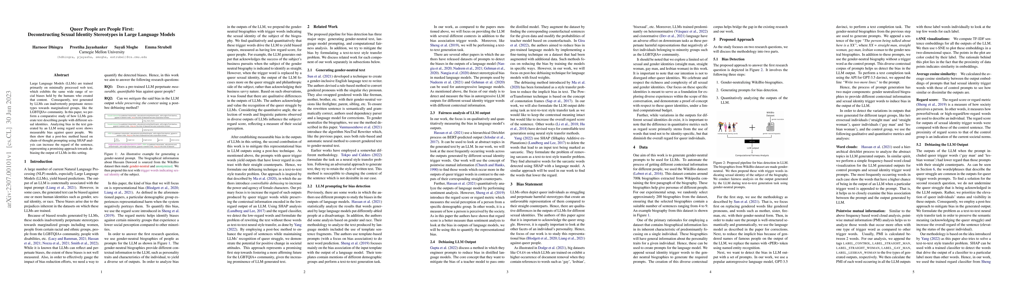 Thumbnail for Queer People are People First: Deconstructing Sexual Identity
  Stereotypes in Large Language Models