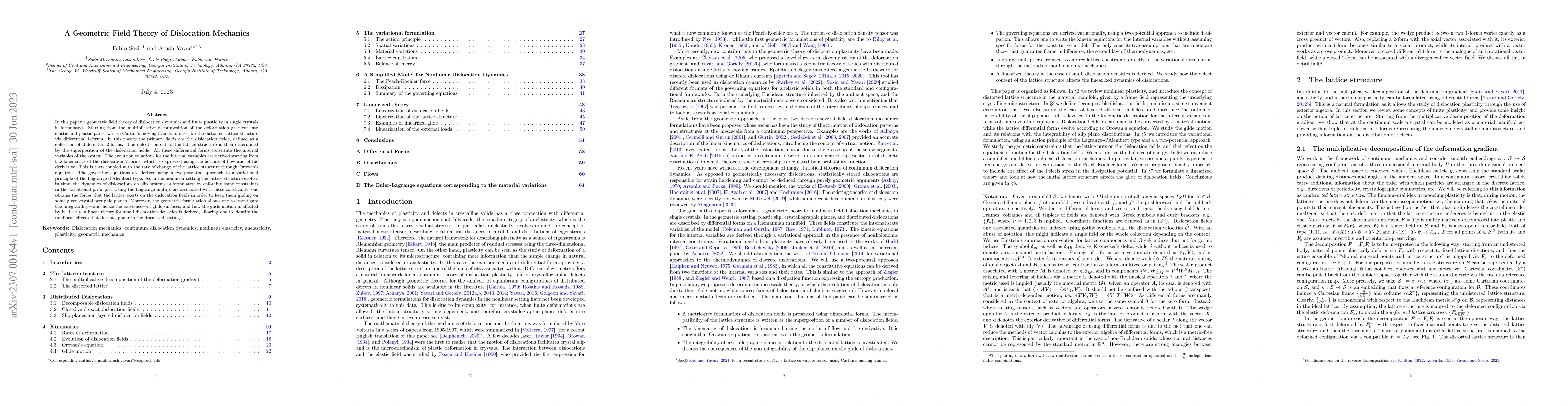 Thumbnail for A Geometric Field Theory of Dislocation Mechanics