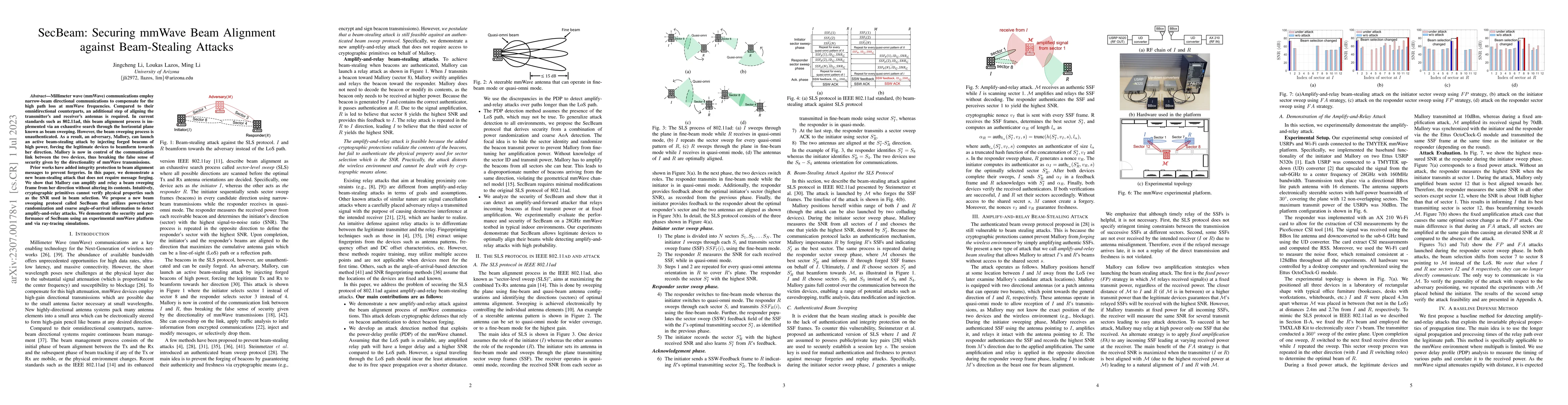 Thumbnail for SecBeam: Securing mmWave Beam Alignment against Beam-Stealing Attacks