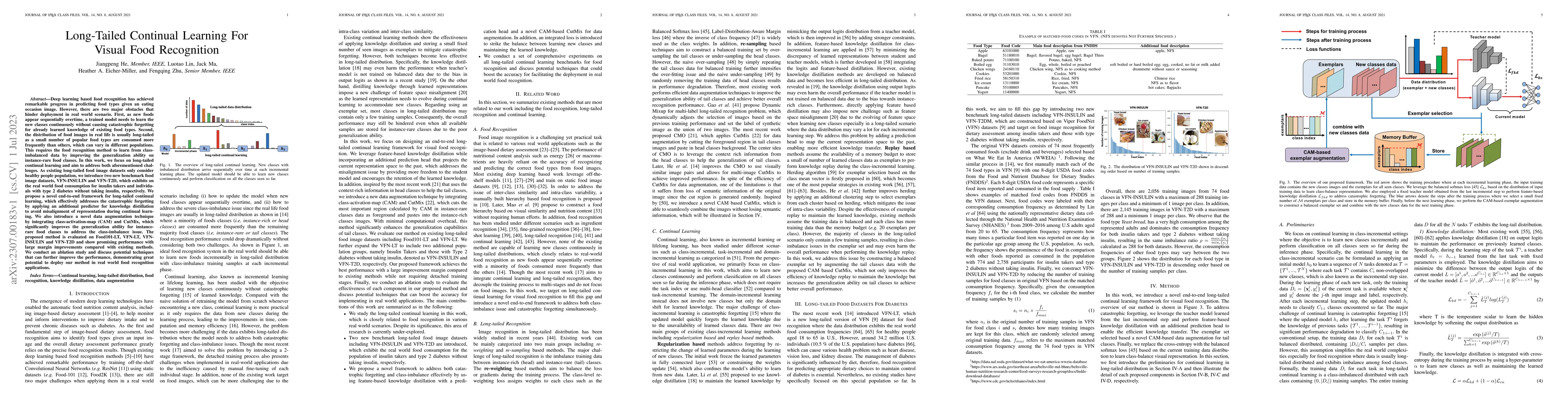 Thumbnail for Long-Tailed Continual Learning For Visual Food Recognition