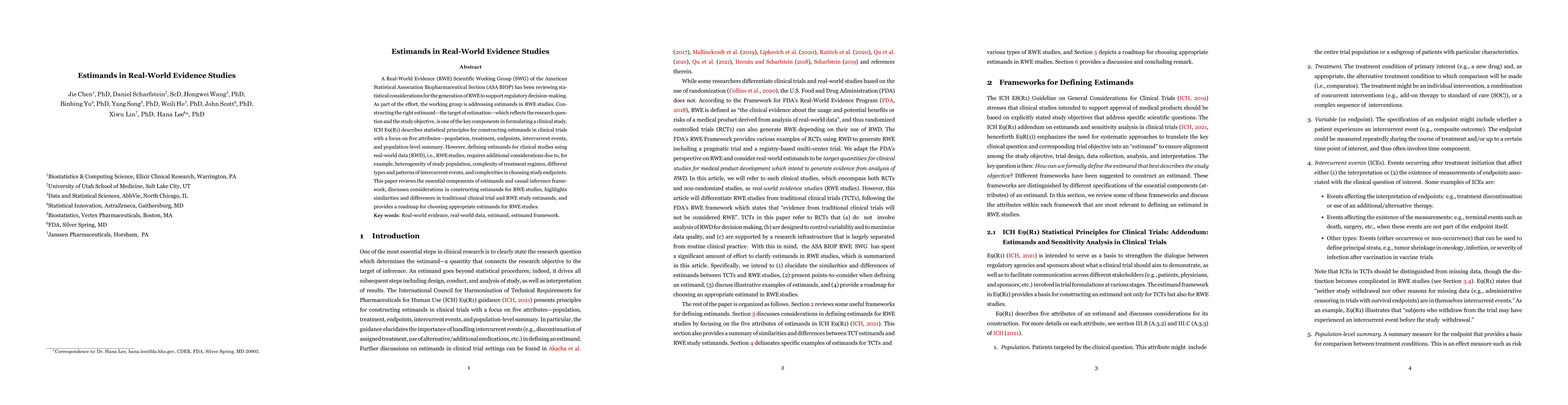 Thumbnail for Estimands in Real-World Evidence Studies