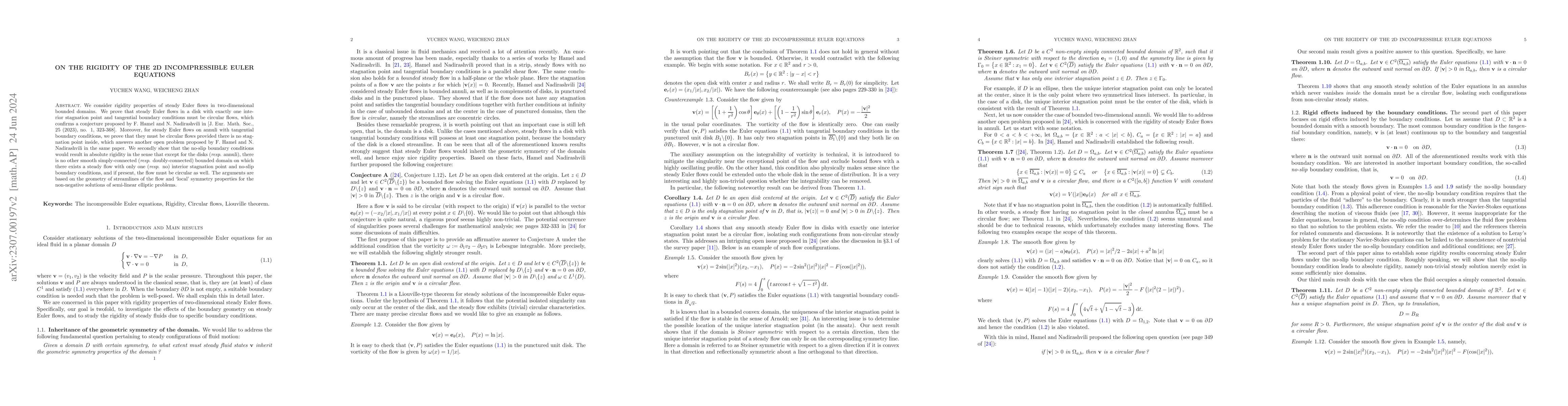 Thumbnail for On the rigidity of the 2D incompressible Euler equations