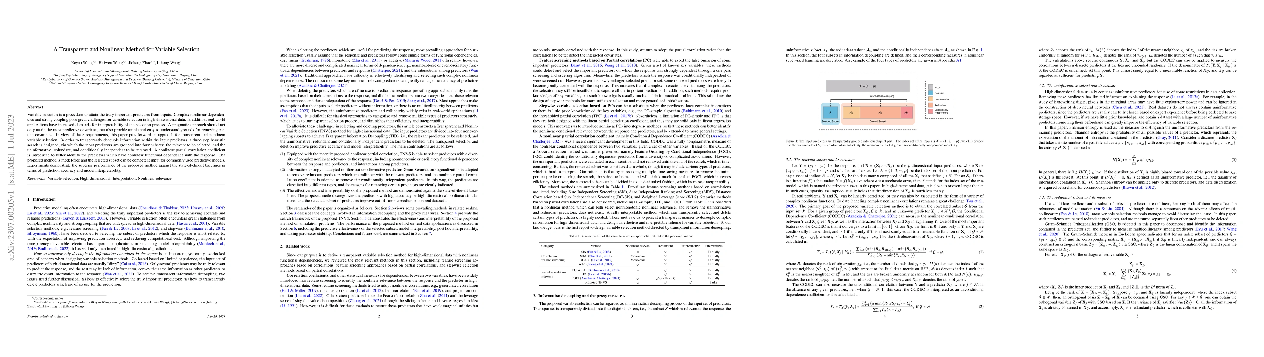 Thumbnail for A Transparent and Nonlinear Method for Variable Selection