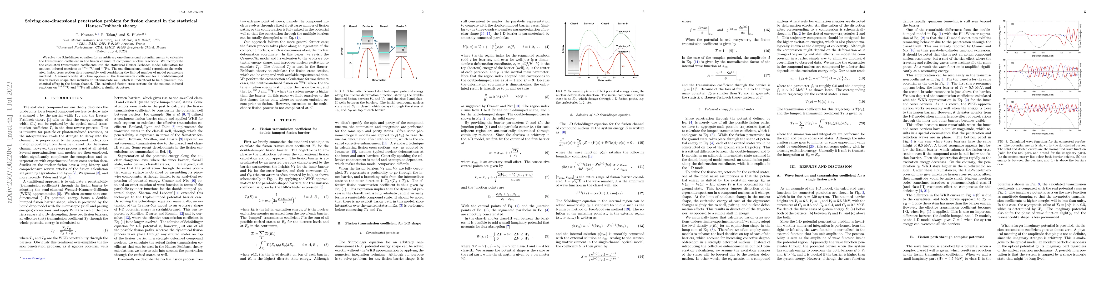Thumbnail for Solving one-dimensional penetration problem for fission channel in the
  statistical Hauser-Feshbach theory