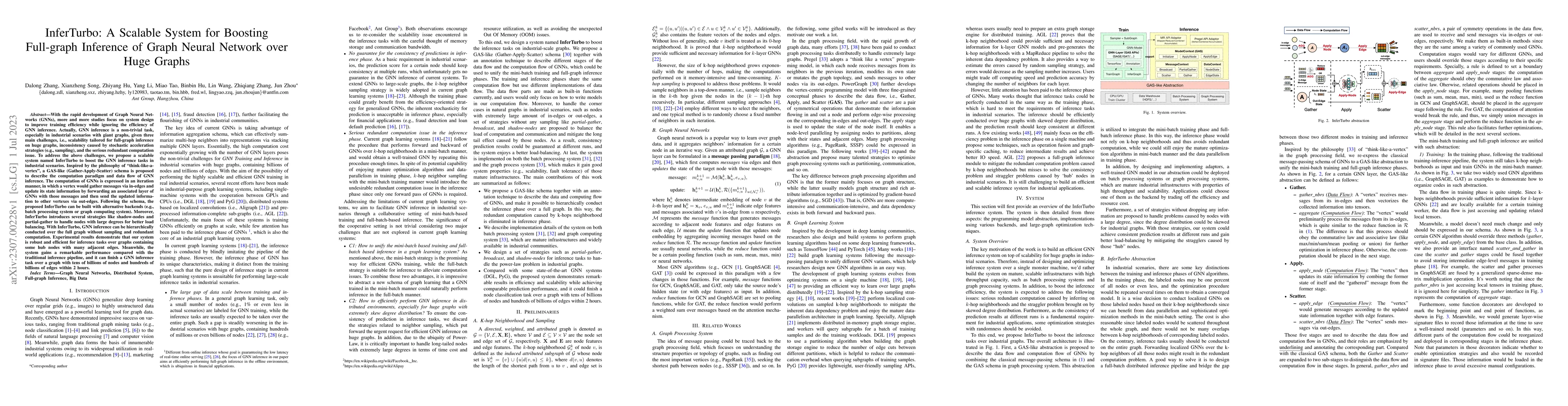 Thumbnail for InferTurbo: A Scalable System for Boosting Full-graph Inference of Graph
  Neural Network over Huge Graphs