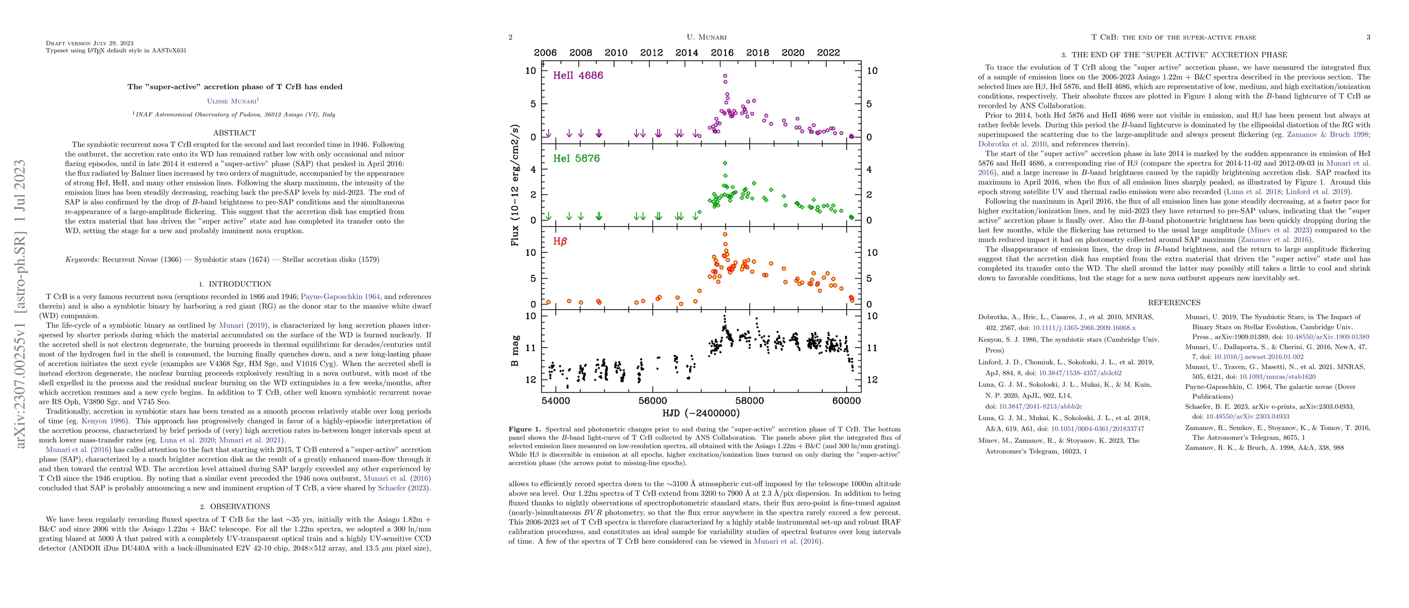Thumbnail for The "super-active" accretion phase of T CrB has ended