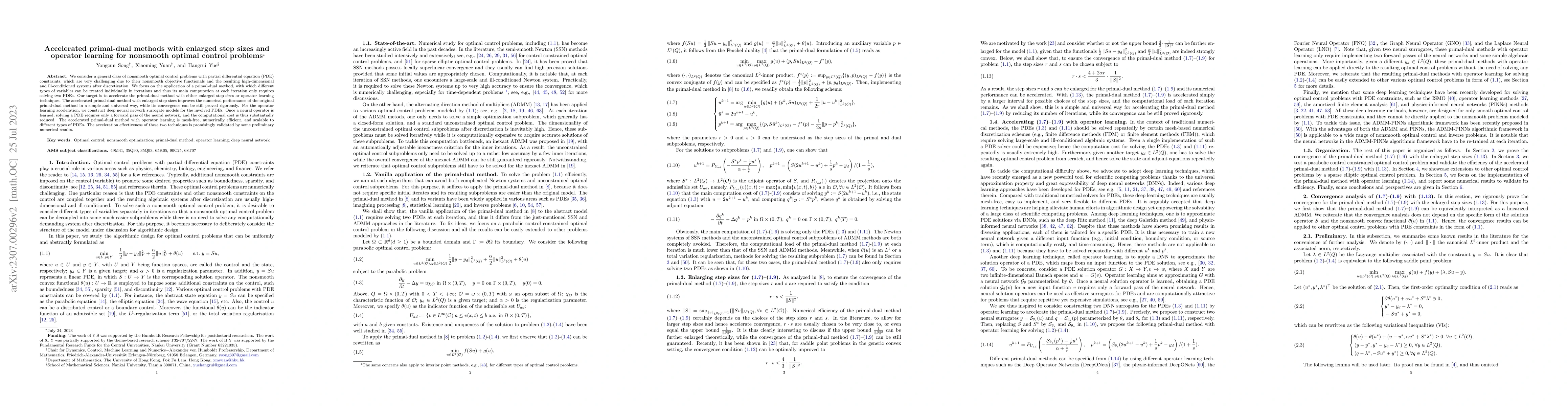 Thumbnail for Accelerated primal-dual methods with enlarged step sizes and operator
  learning for nonsmooth optimal control problems