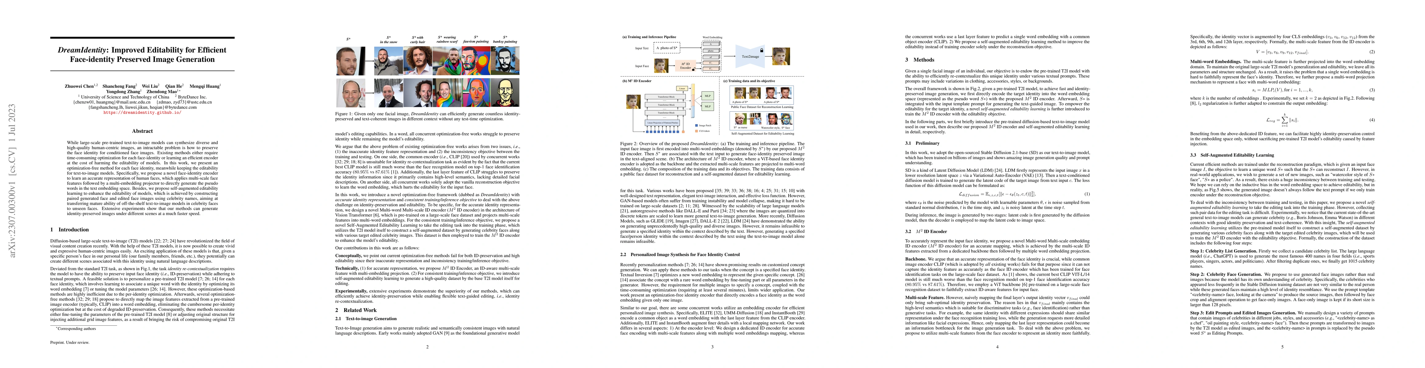 Thumbnail for DreamIdentity: Improved Editability for Efficient Face-identity
  Preserved Image Generation