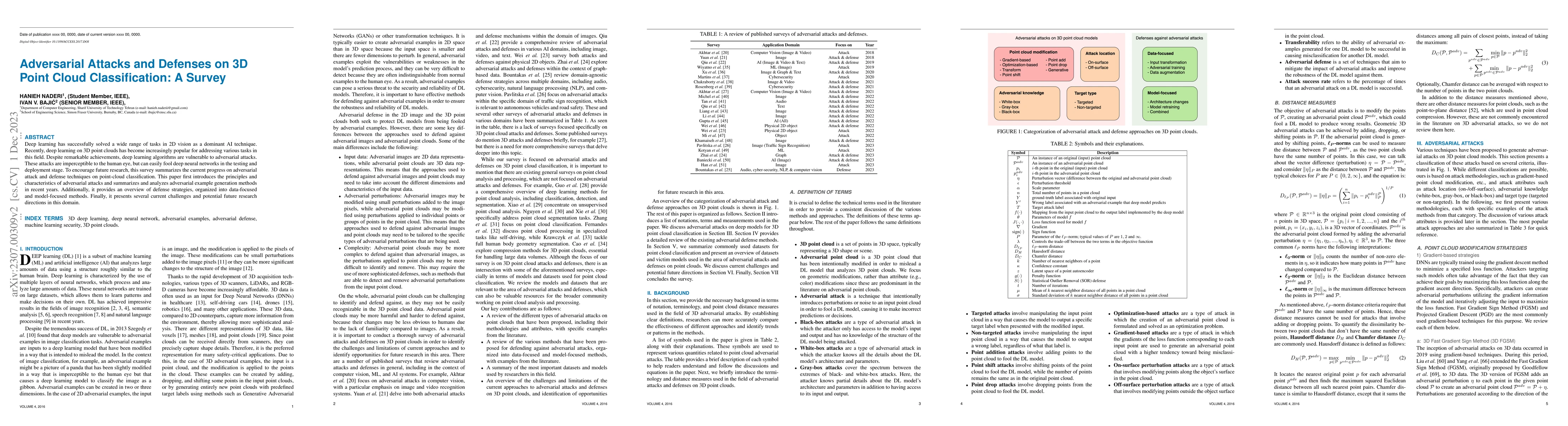 Thumbnail for Adversarial Attacks and Defenses on 3D Point Cloud Classification: A
  Survey