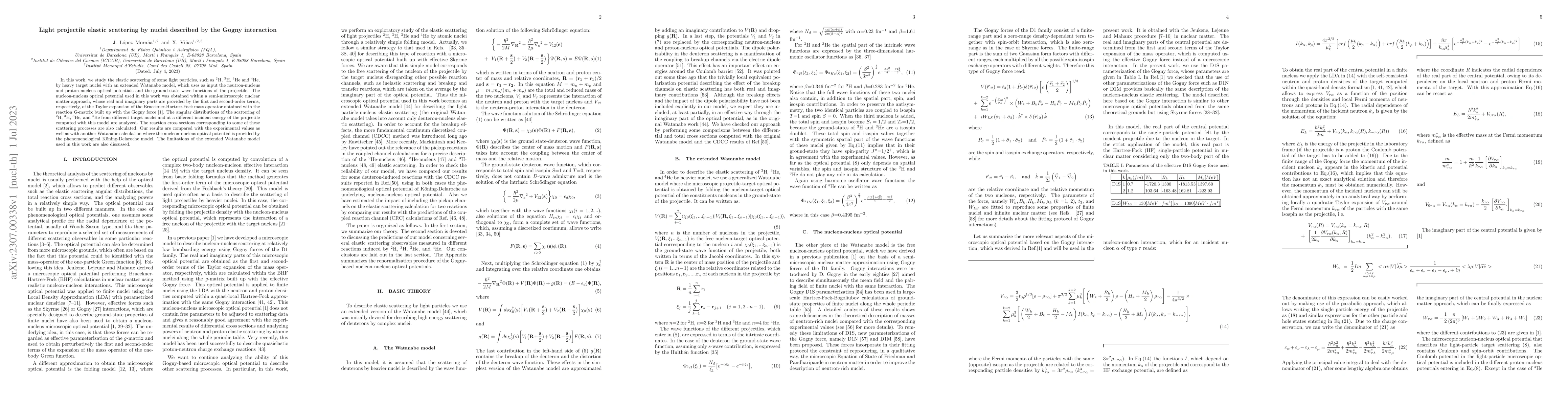 Thumbnail for Light projectile elastic scattering by nuclei described by the Gogny
  interaction
