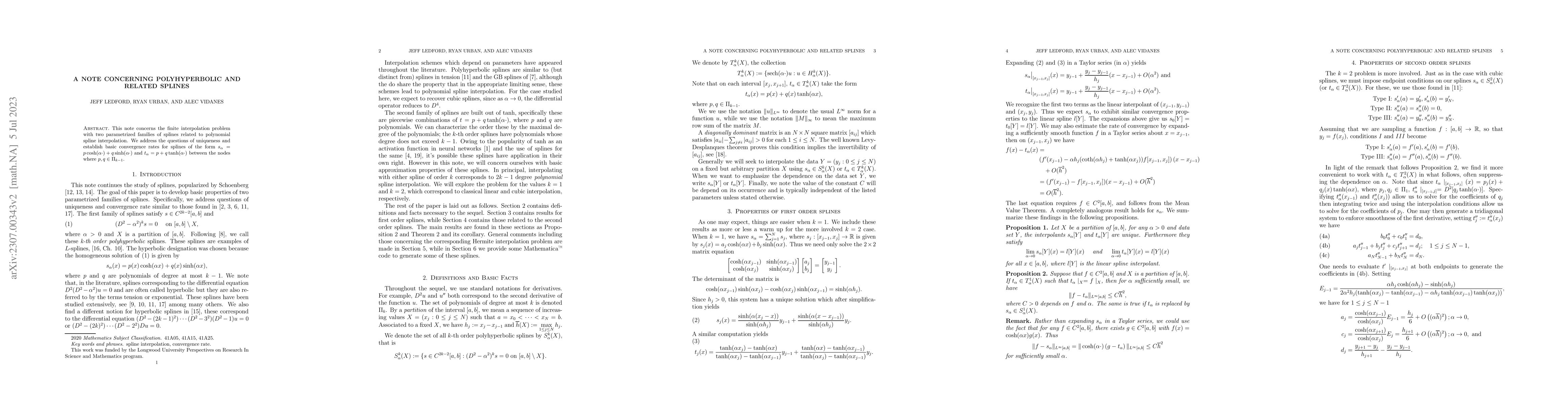 Thumbnail for A note concerning polyhyperbolic and related splines