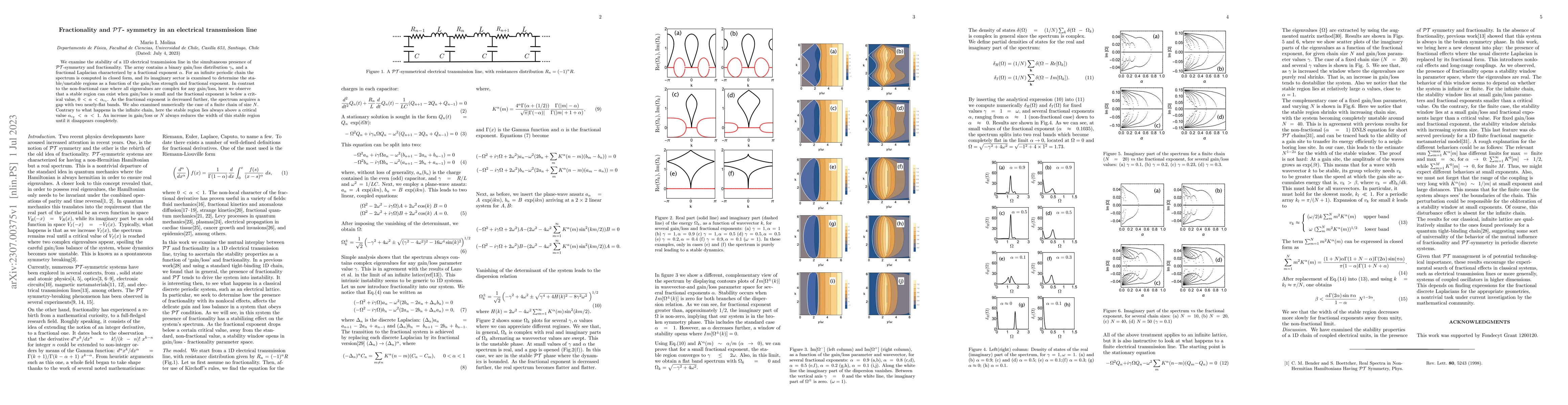 Thumbnail for Fractionality and PT-symmetry in an electrical transmission line