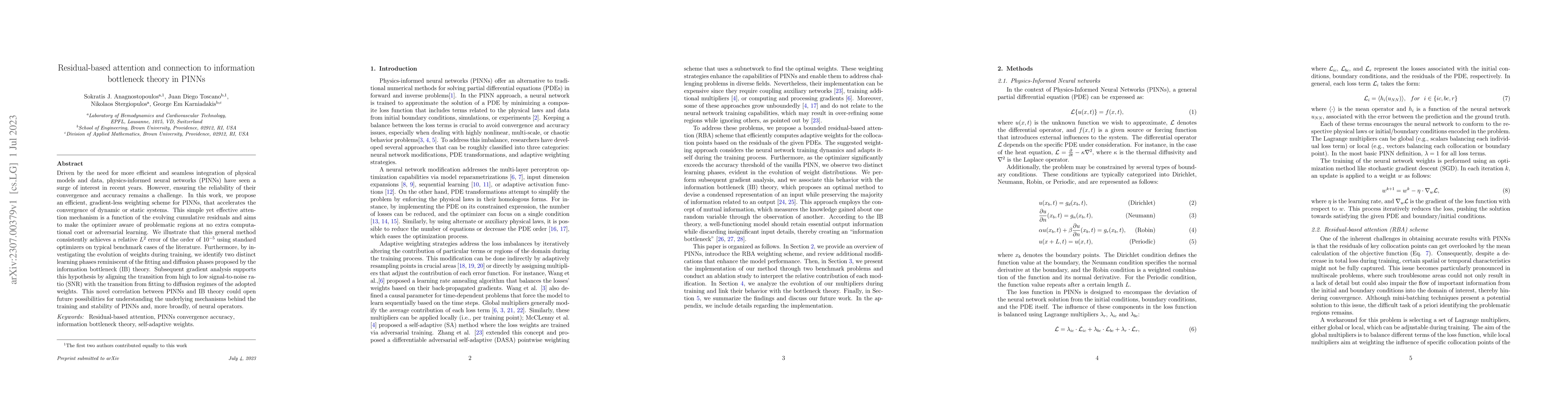 Thumbnail for Residual-based attention and connection to information bottleneck theory
  in PINNs