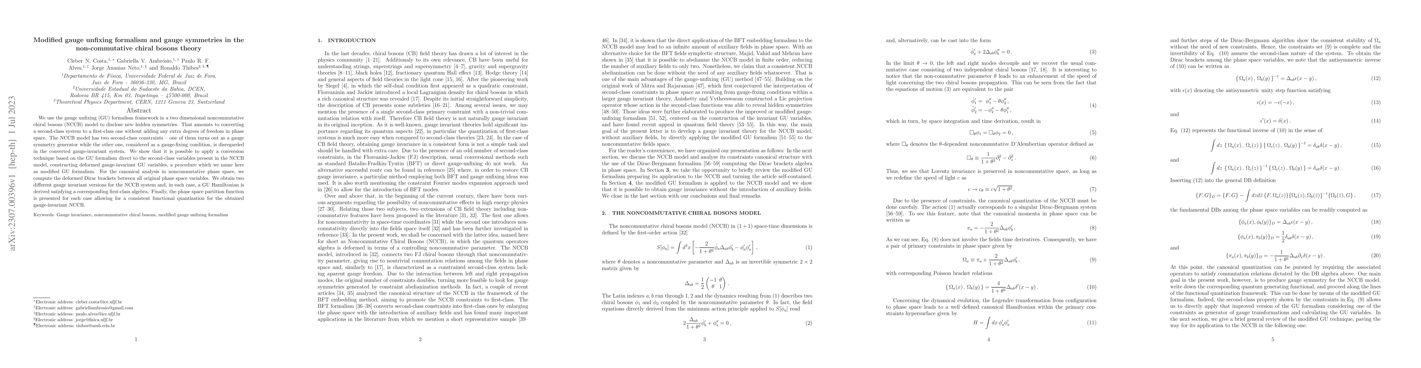 Thumbnail for Modified gauge unfixing formalism and gauge symmetries in the
  non-commutative chiral bosons theory
