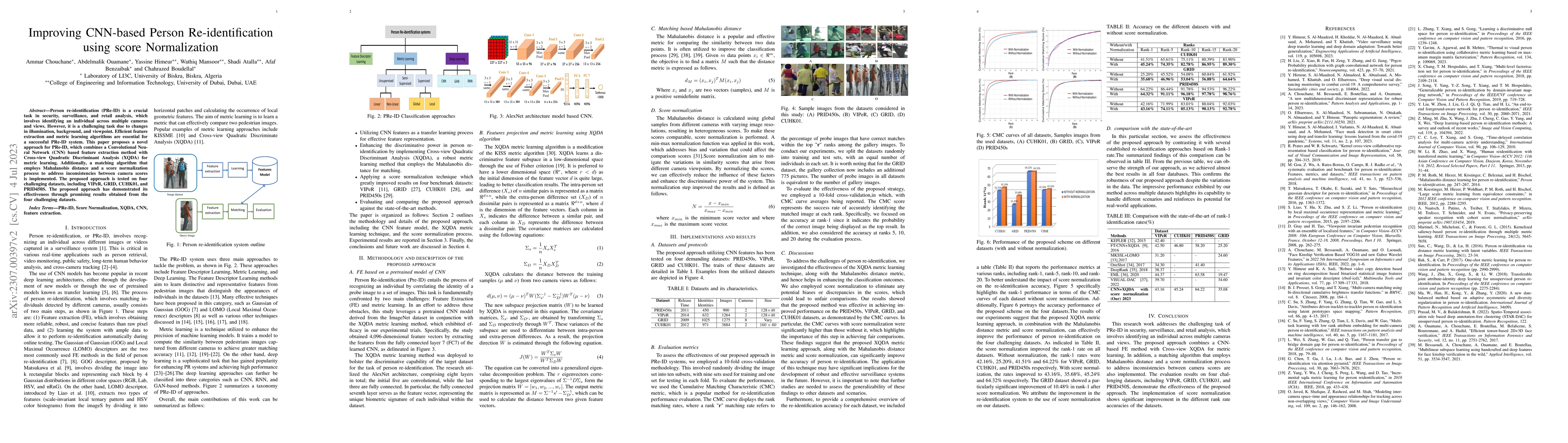 Thumbnail for Improving CNN-based Person Re-identification using score Normalization