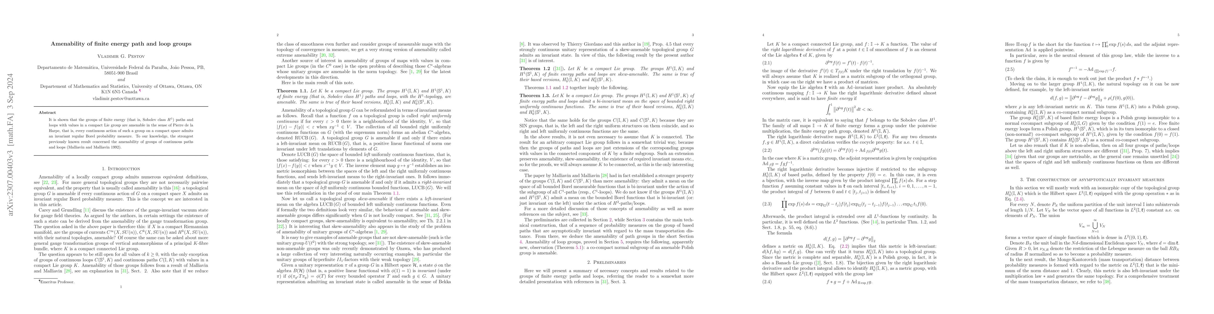 Thumbnail for Amenability of finite energy path and loop groups