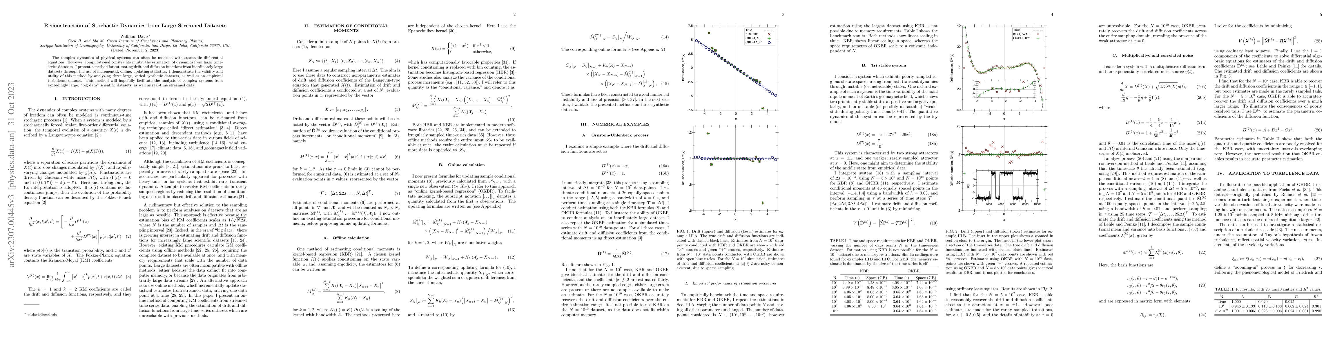 Thumbnail for Reconstruction of Stochastic Dynamics from Large Streamed Datasets