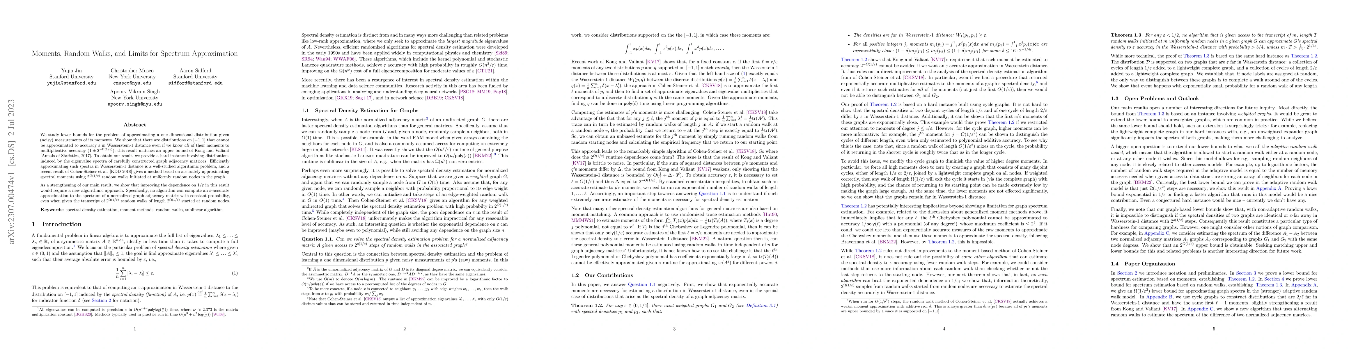 Thumbnail for Moments, Random Walks, and Limits for Spectrum Approximation