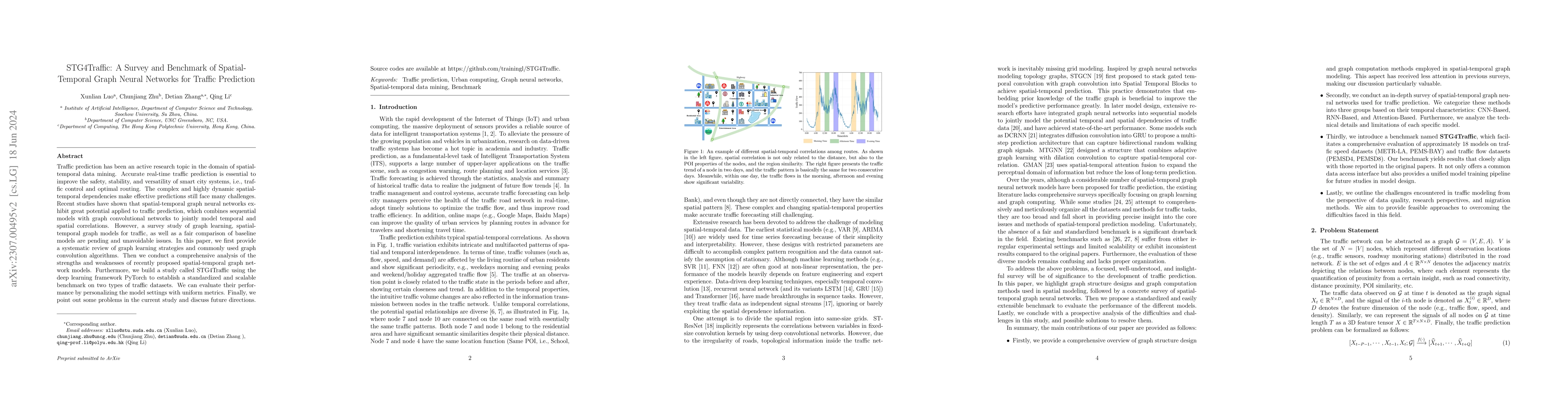 Thumbnail for STG4Traffic: A Survey and Benchmark of Spatial-Temporal Graph Neural
  Networks for Traffic Prediction