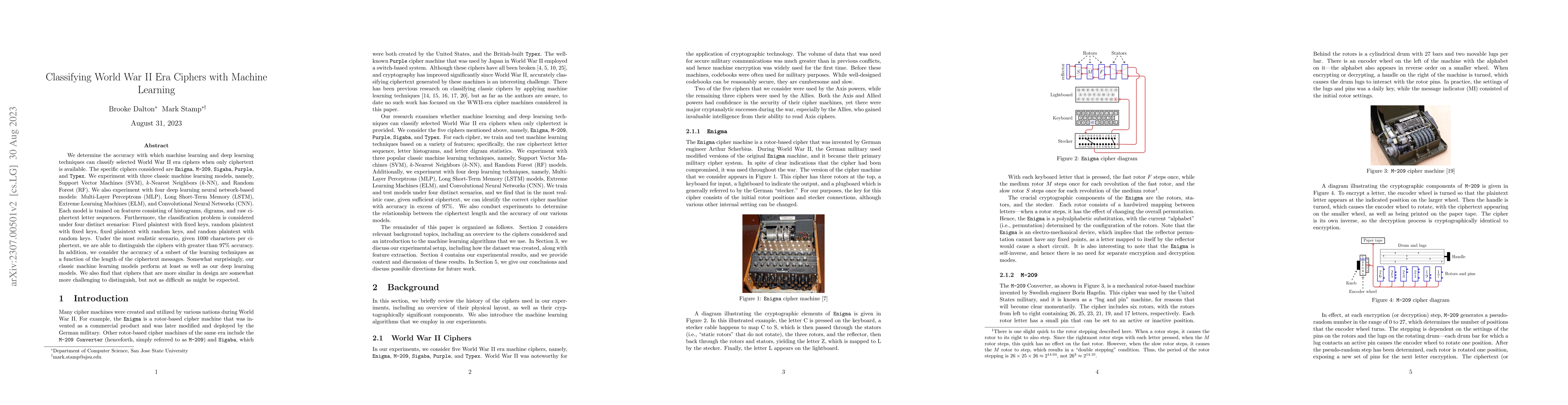 Thumbnail for Classifying World War II Era Ciphers with Machine Learning