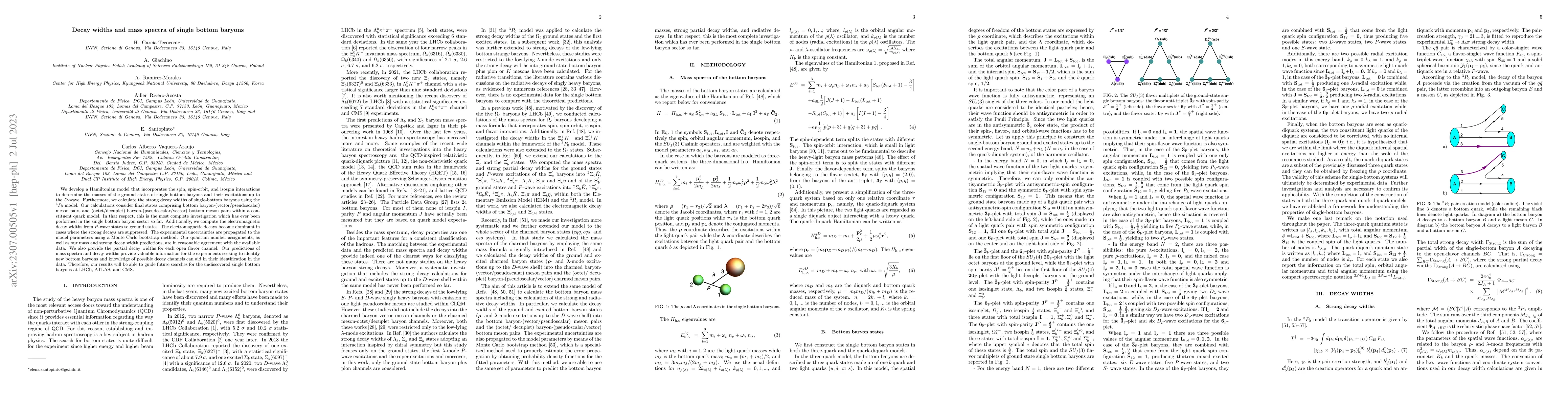 Thumbnail for Decay widths and mass spectra of single bottom baryons