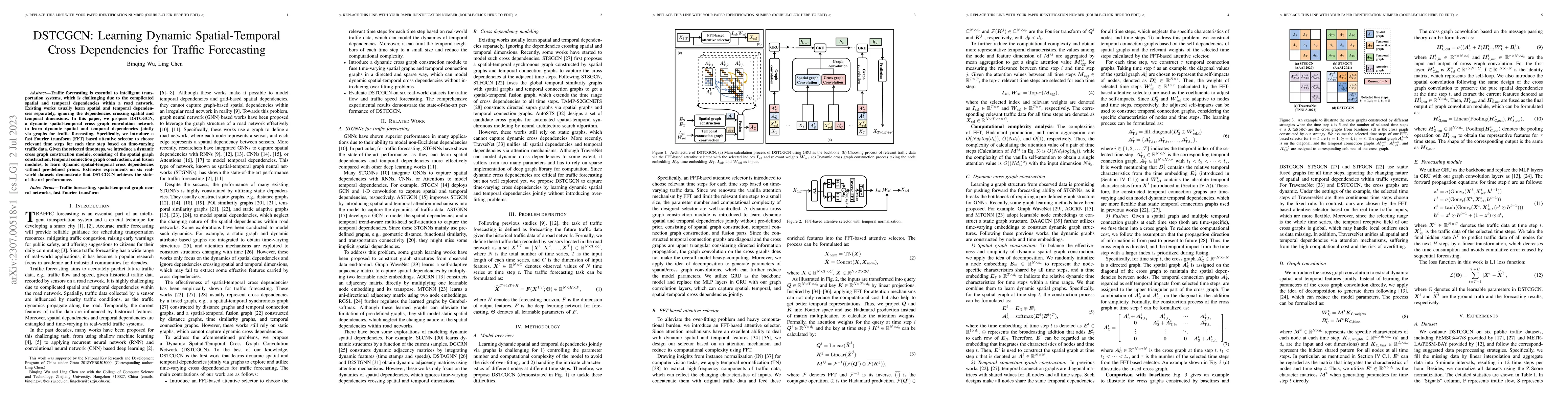 Thumbnail for DSTCGCN: Learning Dynamic Spatial-Temporal Cross Dependencies for
  Traffic Forecasting
