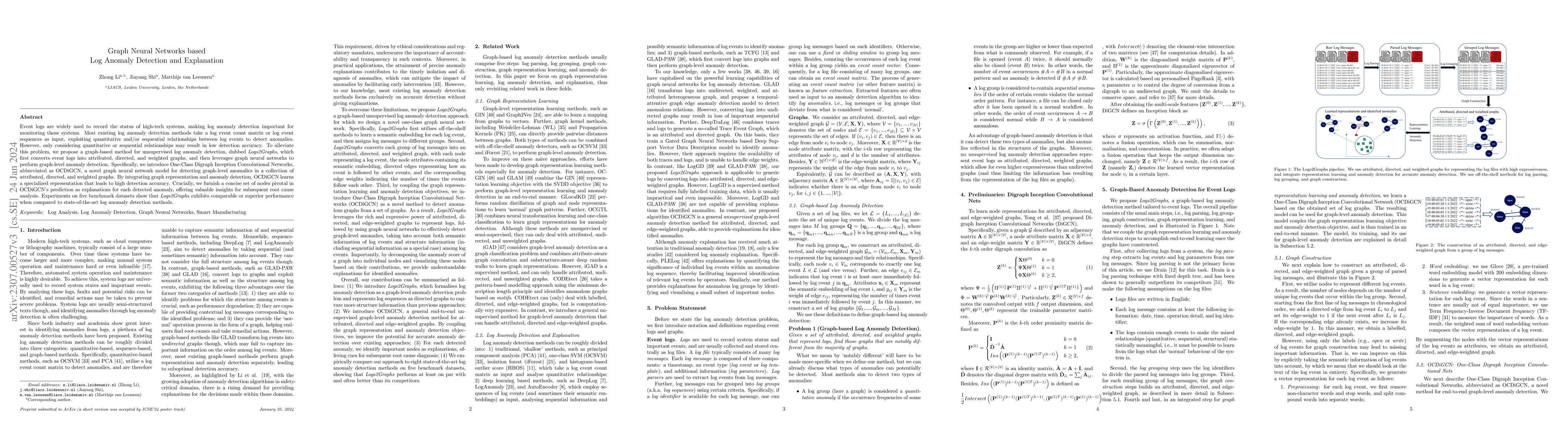 Thumbnail for Graph Neural Networks based Log Anomaly Detection and Explanation