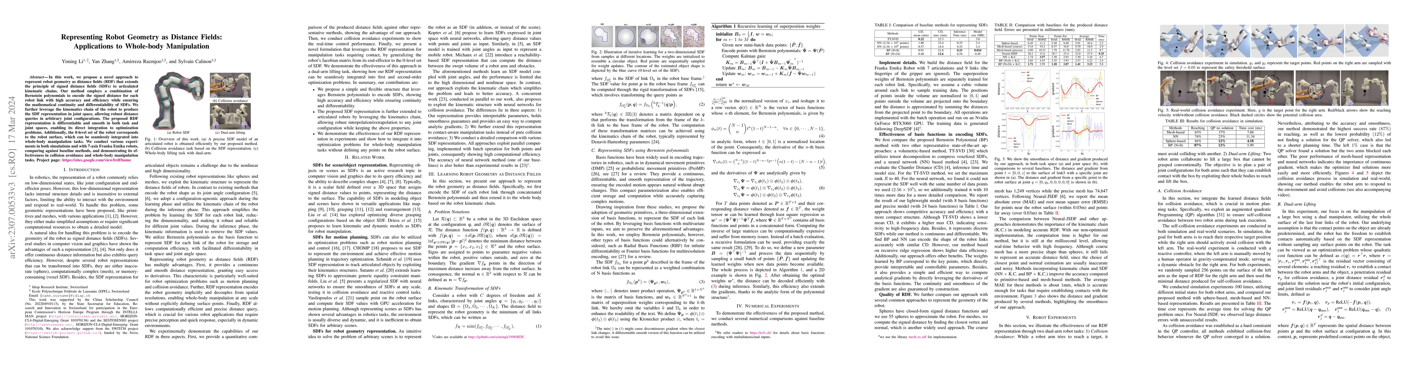 Thumbnail for Representing Robot Geometry as Distance Fields: Applications to
  Whole-body Manipulation