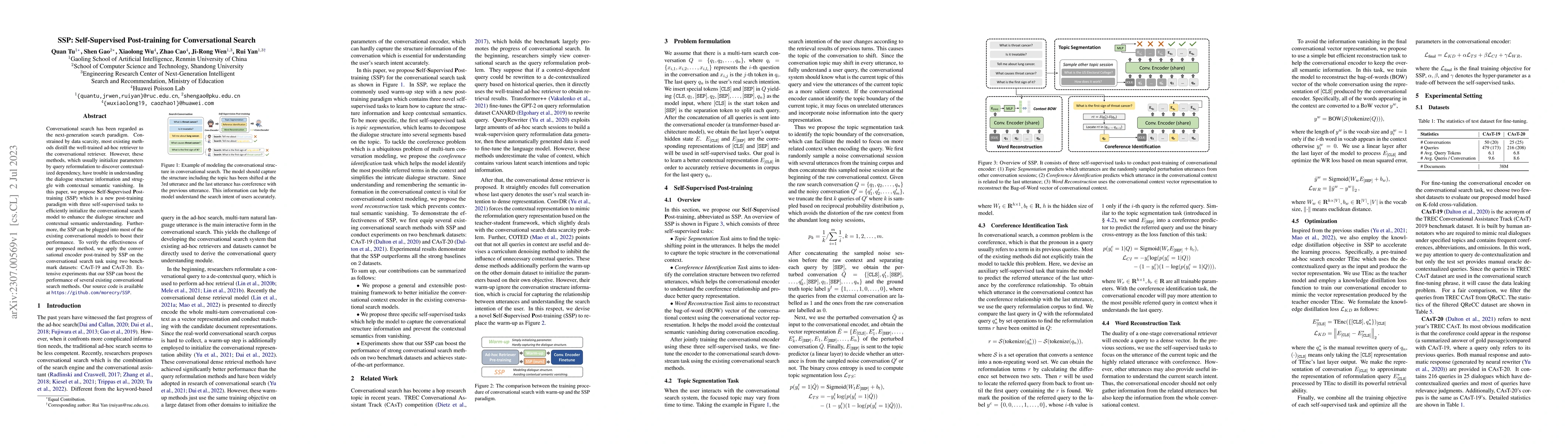 Thumbnail for SSP: Self-Supervised Post-training for Conversational Search