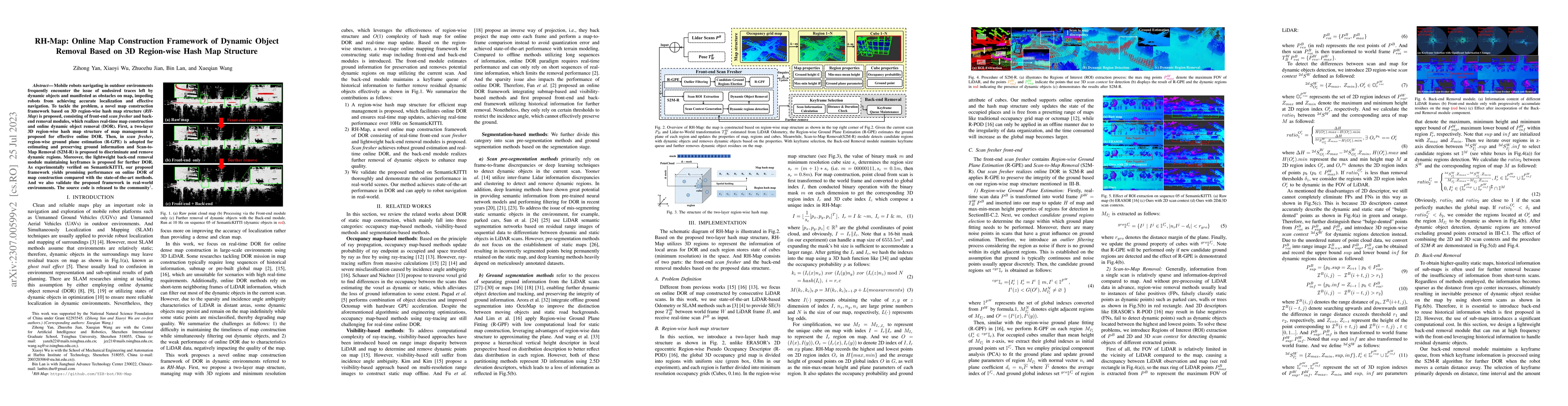 Thumbnail for RH-Map: Online Map Construction Framework of Dynamic Objects Removal
  Based on Region-wise Hash Map Structure