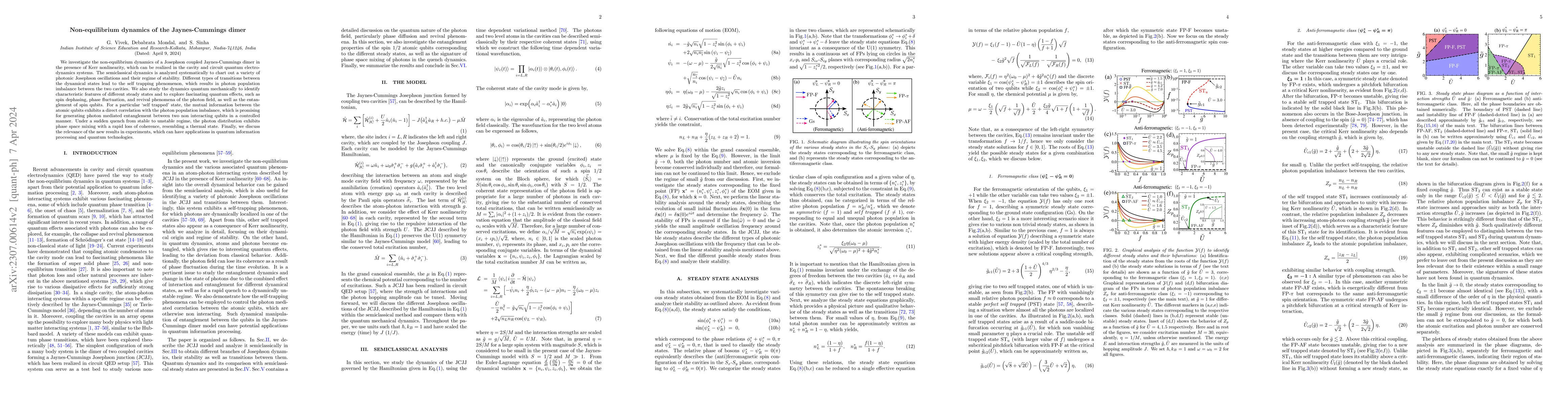 Thumbnail for Nonequilibrium dynamics of the Jaynes-Cummings dimer