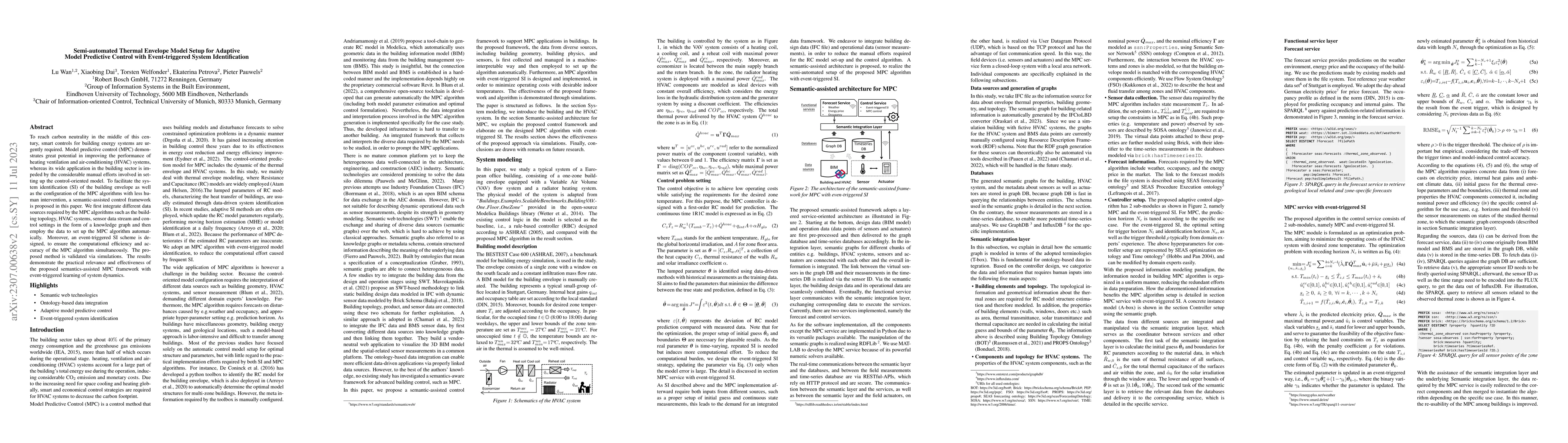 Thumbnail for Semi-automated Thermal Envelope Model Setup for Adaptive Model
  Predictive Control with Event-triggered System Identification