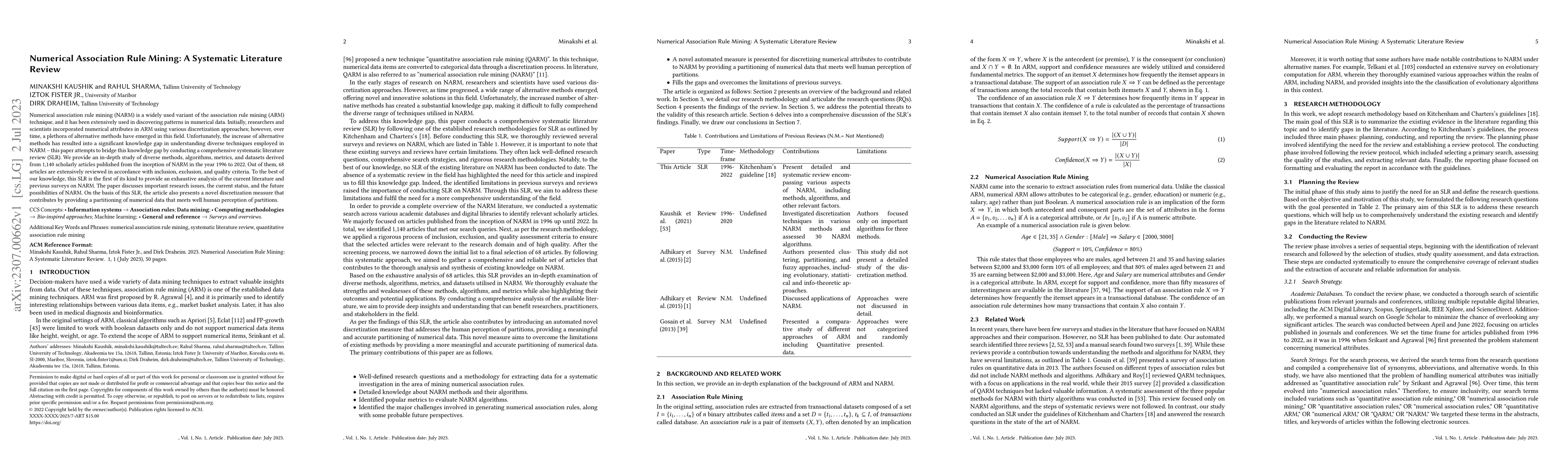 Thumbnail for Numerical Association Rule Mining: A Systematic Literature Review