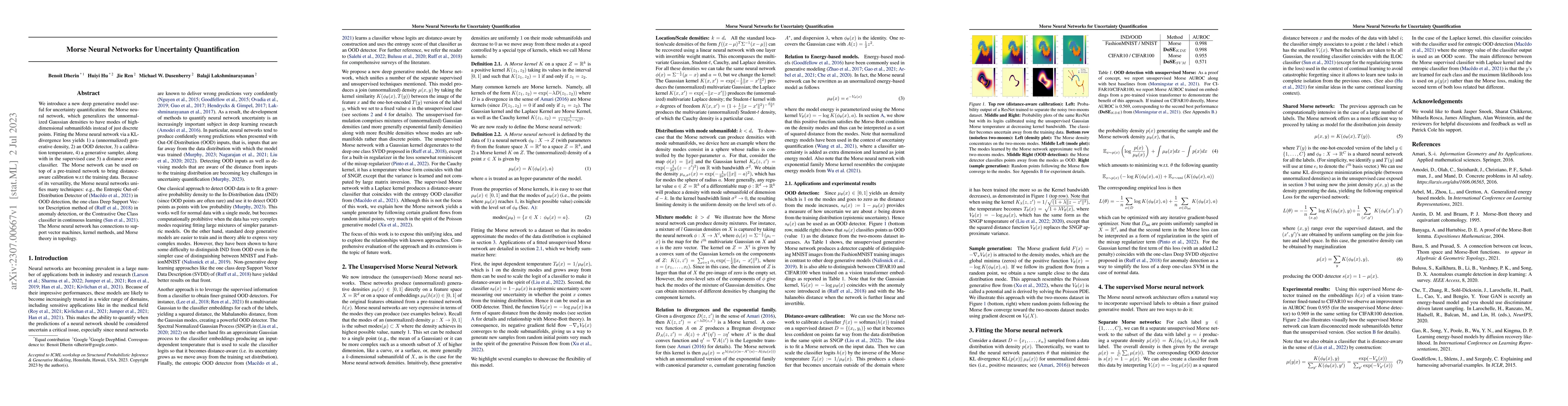 Thumbnail for Morse Neural Networks for Uncertainty Quantification