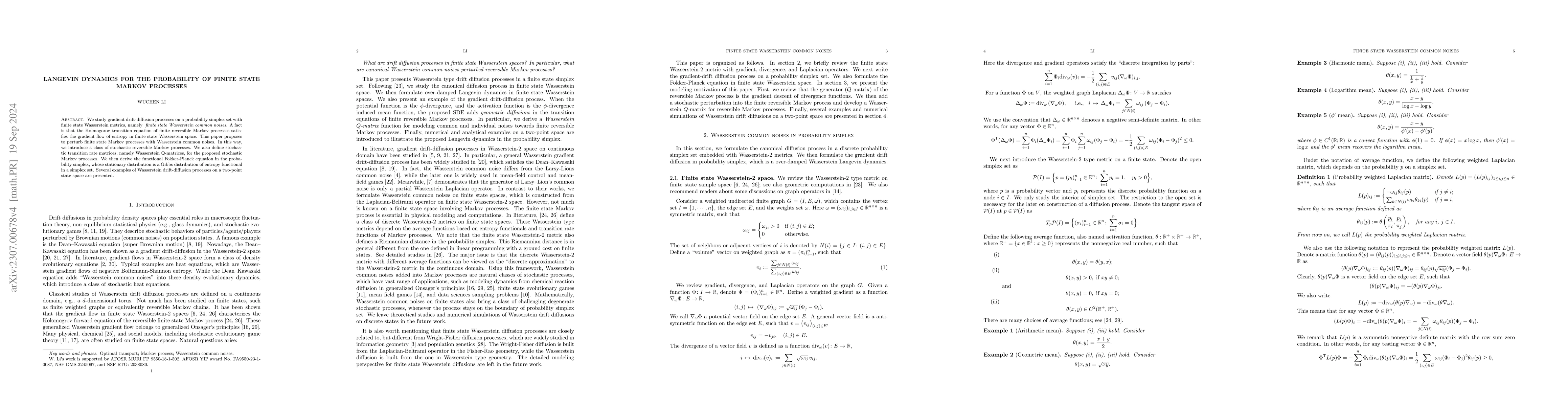 Thumbnail for Langevin dynamics for the probability of Markov jumping processes
