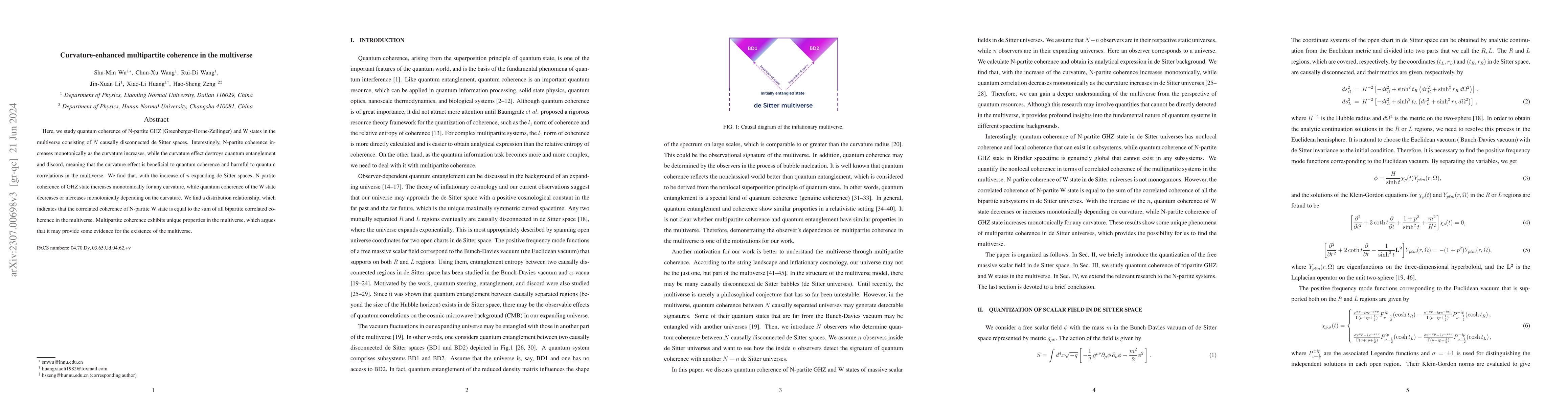 Thumbnail for Curvature-enhanced multipartite coherence in the multiverse