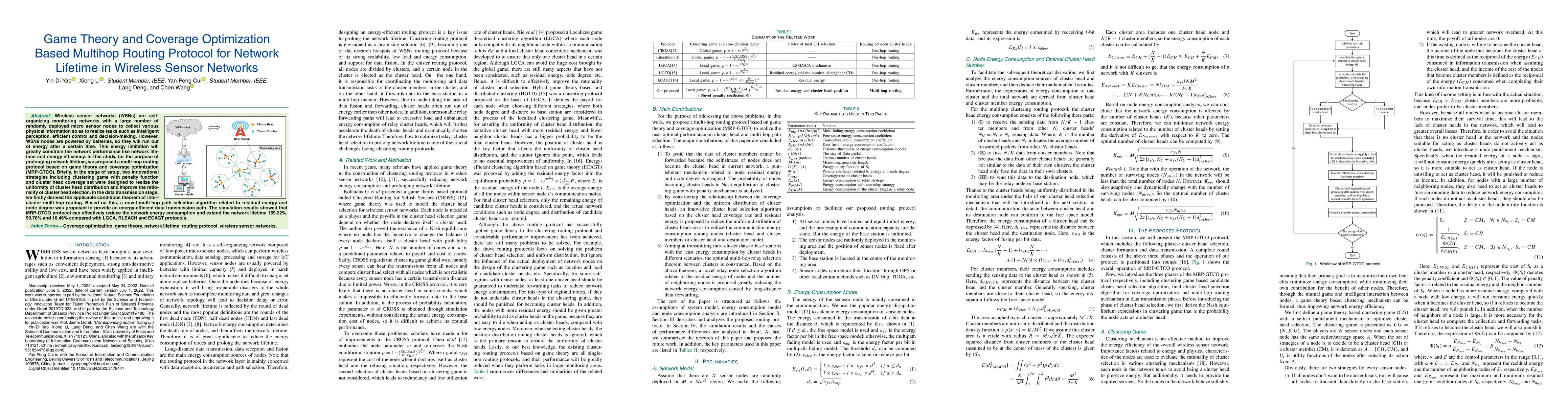 Thumbnail for Game Theory and Coverage Optimization Based Multihop Routing Protocol
  for Network Lifetime in Wireless Sensor Networks