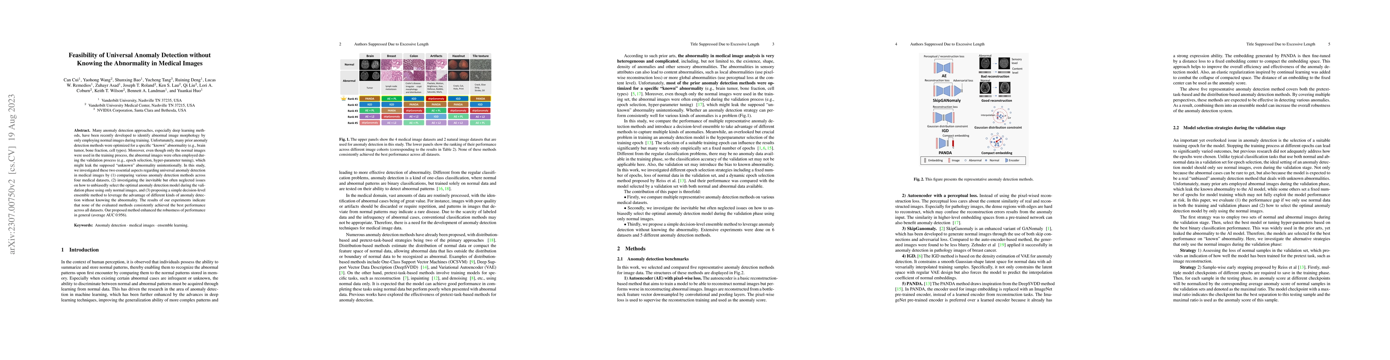 Thumbnail for Feasibility of Universal Anomaly Detection without Knowing the
  Abnormality in Medical Images